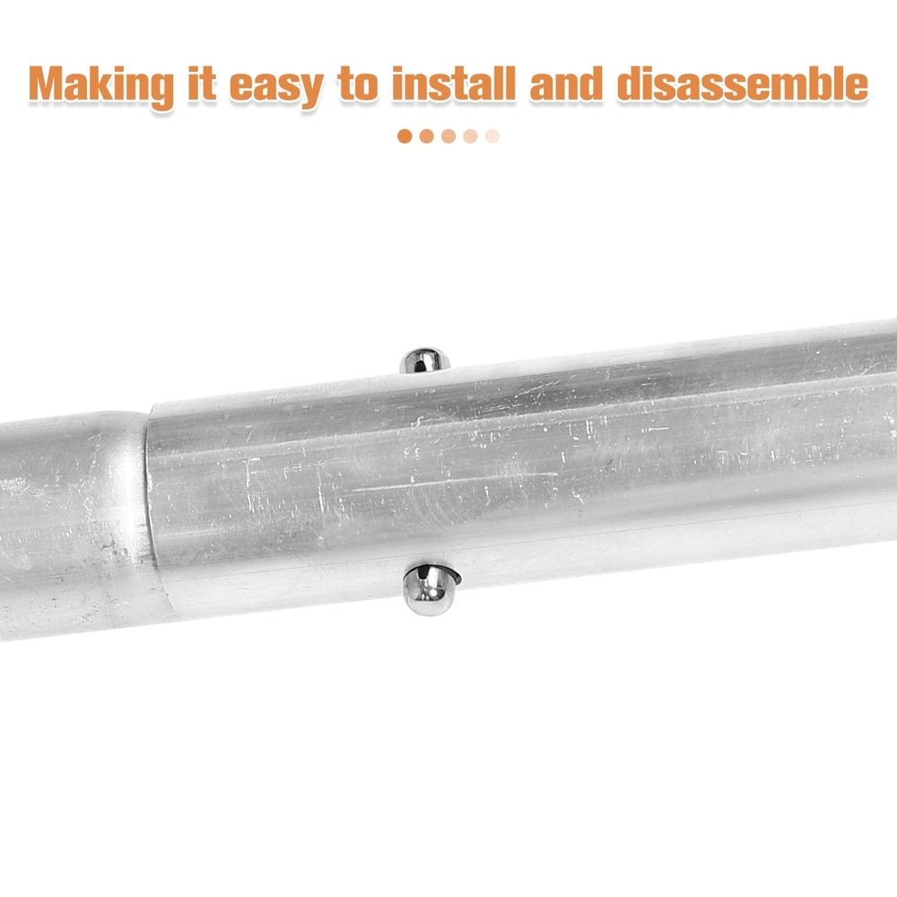 Sturdy Attic Ladder Pull Down System Rod with Hook Plated Silver for Home