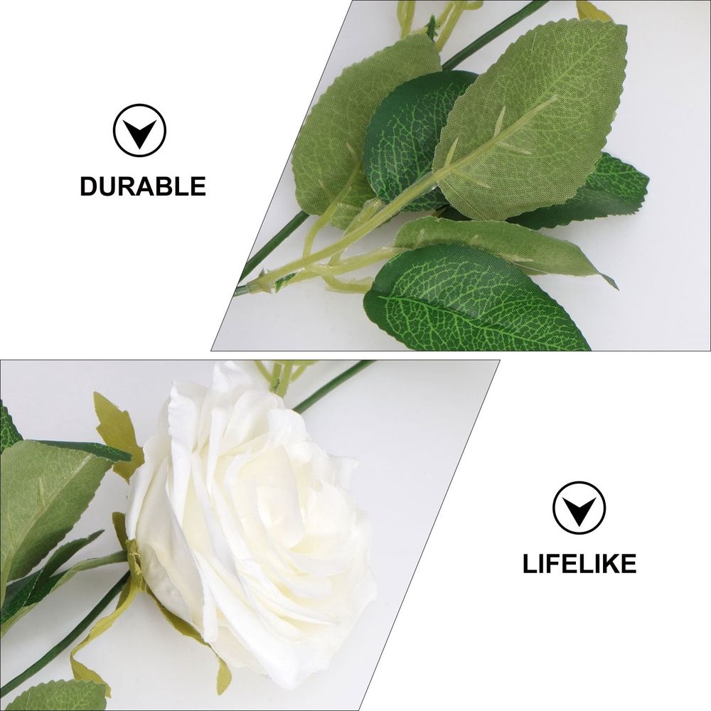 Wall Decor Wedding Simulated Rose Rattan Garland White Silks 1Pack Photo Backdrop