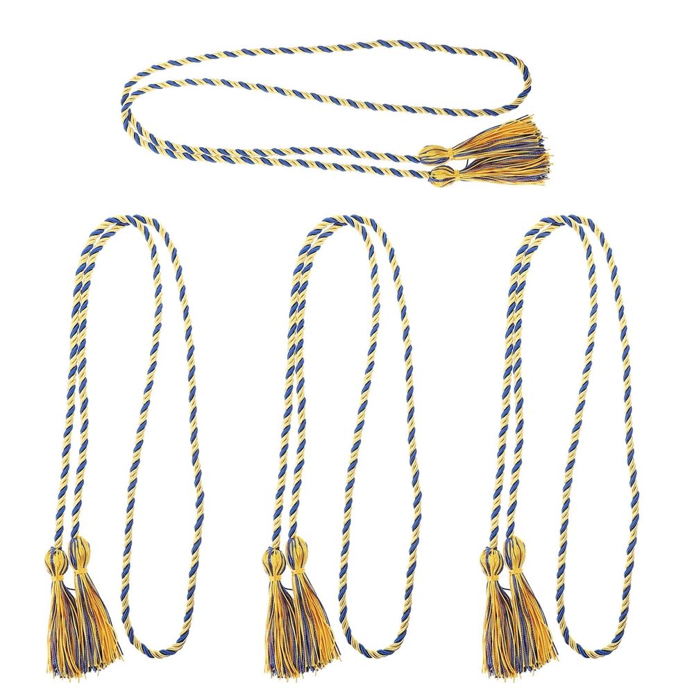Polyester Graduation Cords Multi Braided Tassels for Ceremonies 4Pcs