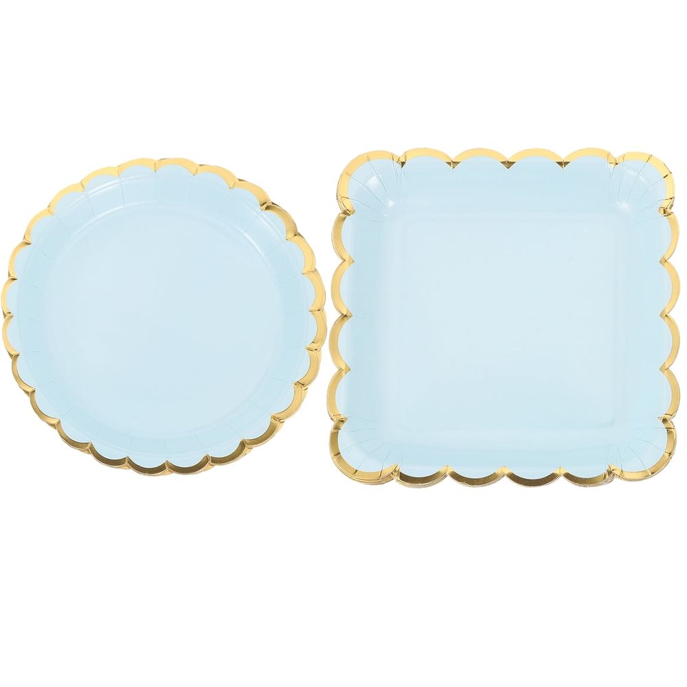 Skyblue Disposable Paper Plates for Daily Use and Parties, 20 Count, Ideal for Salads, Desserts, and More