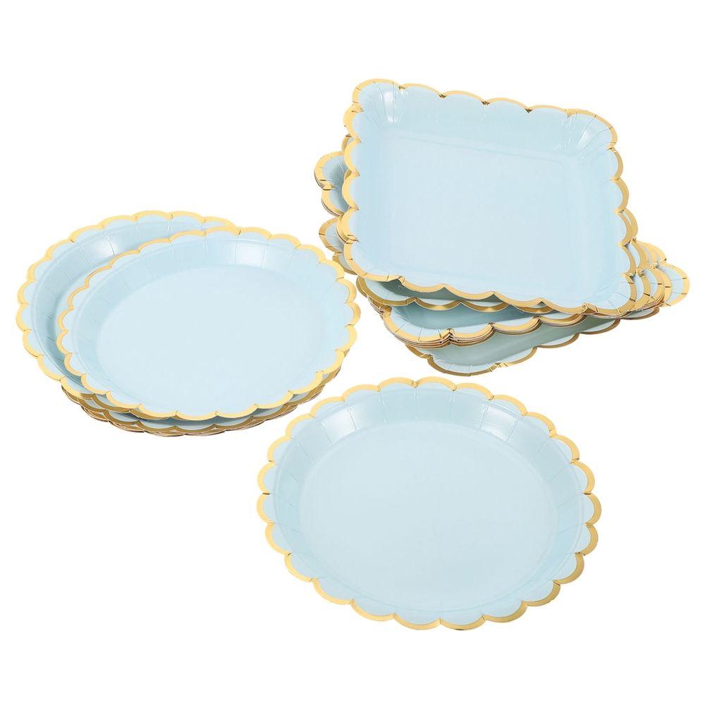 Skyblue Disposable Paper Plates for Daily Use and Parties, 20 Count, Ideal for Salads, Desserts, and More