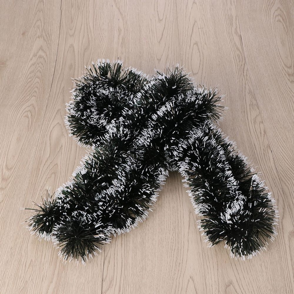1Pc Green Glitter Christmas Mantle Garland Tinsel Ribbon Decoration 78.7 x 3.34 Inch Shiny Holiday Decor