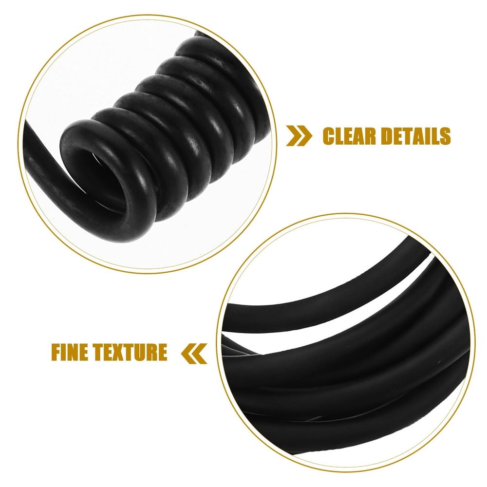 Coiled 3.5mm Stereo Audio Cable with Dual Right Angle Connectors