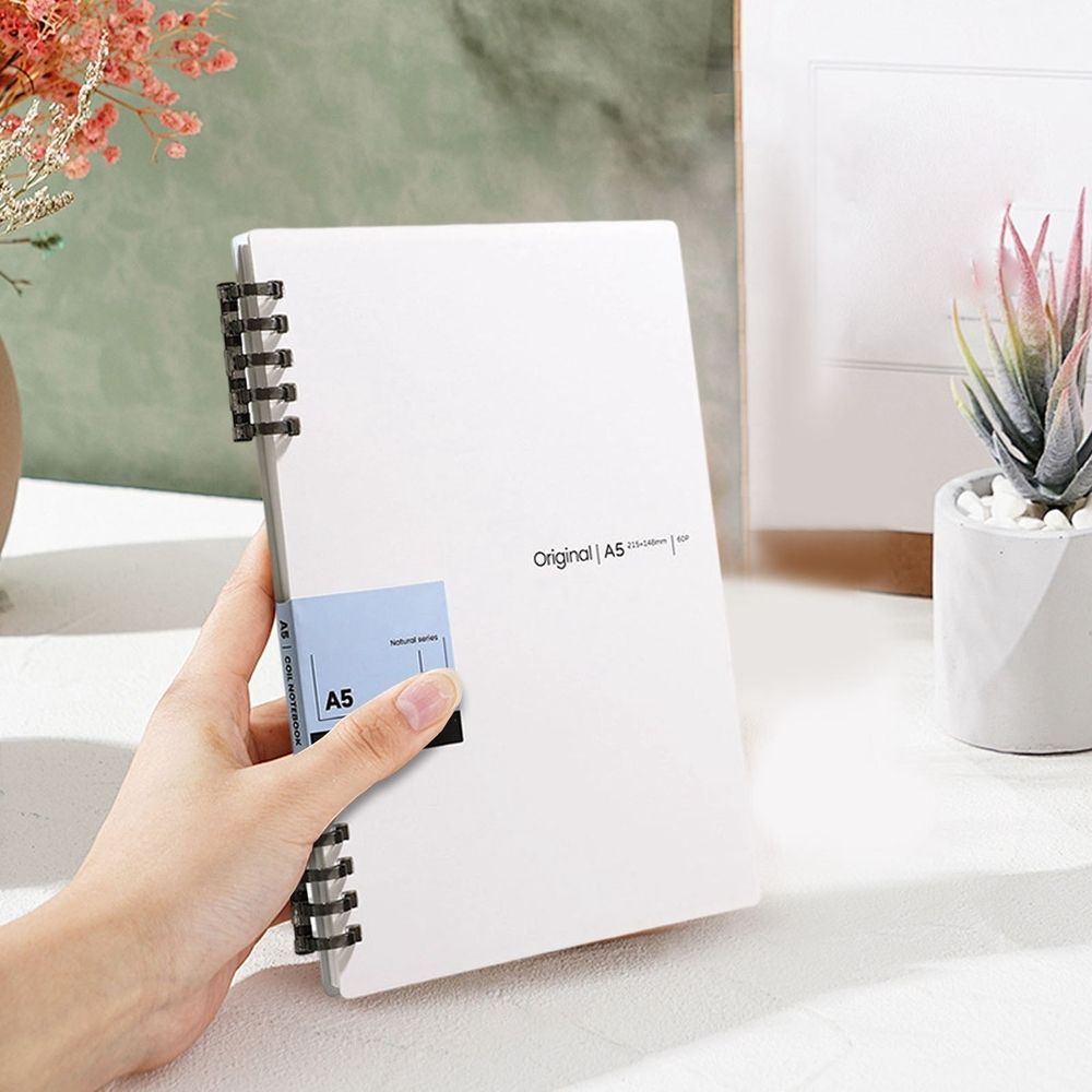 Detachable 5 Hole Loose Leaf Notebook Hardcover Bound Journal Book for Daily Official Document Classification Note Information Recording Work