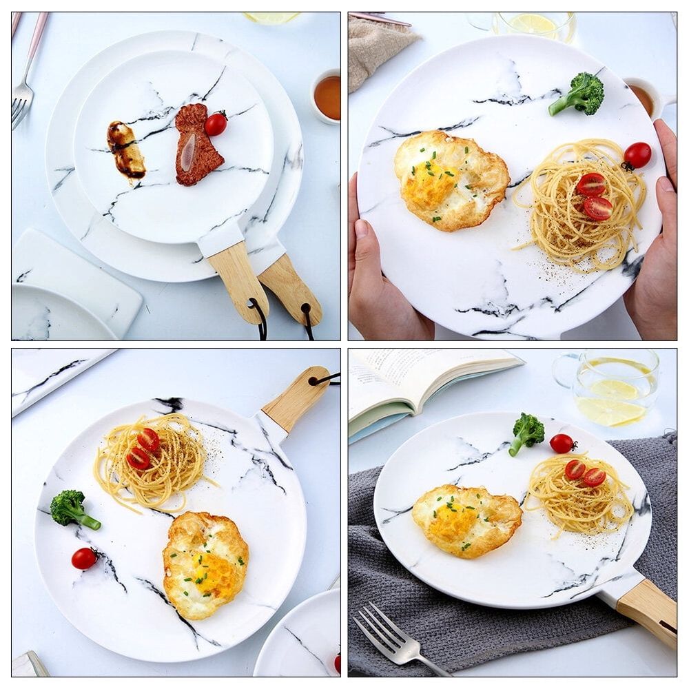 Ceramic Serving Board for Pizza, Charcuterie, and Appetizers - Multi-Use Platter, 1 Piece