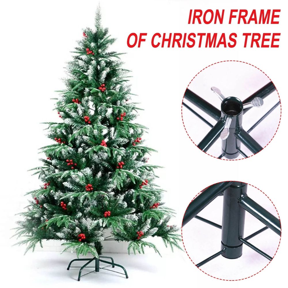 Christmas Tree Stand, Heavy Duty Metal Base for Artificial Trees up to 6 Feet, Sturdy, Foldable Design, Easy Setup
