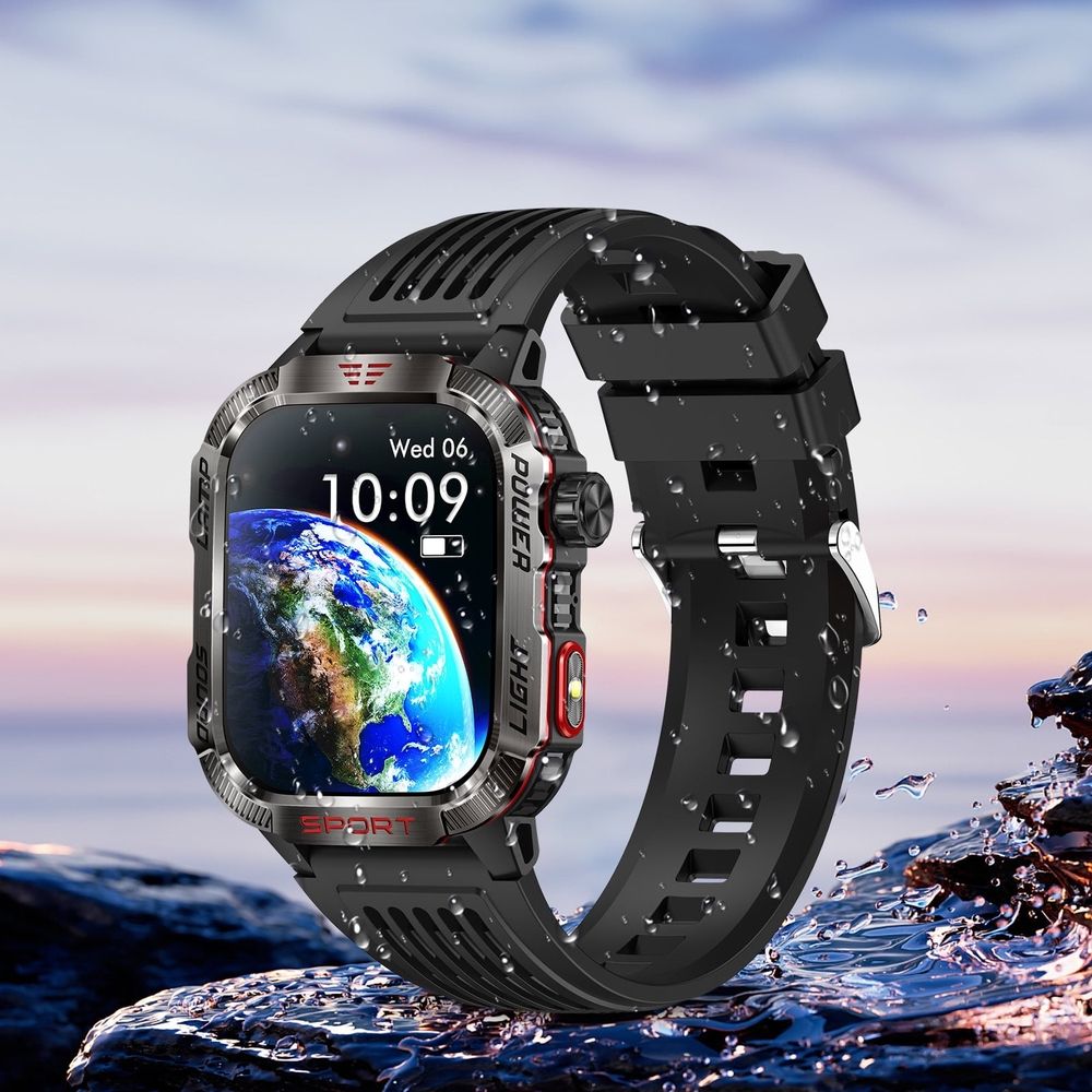 Smart Watch, Smart Watches for Women, HT29 Smartwatch Outdoor Sports LED Lamp Banknote Detection Lamp Call Altitude Barometric Pressure Bracelet, Smart Watches for Men(Yellow)