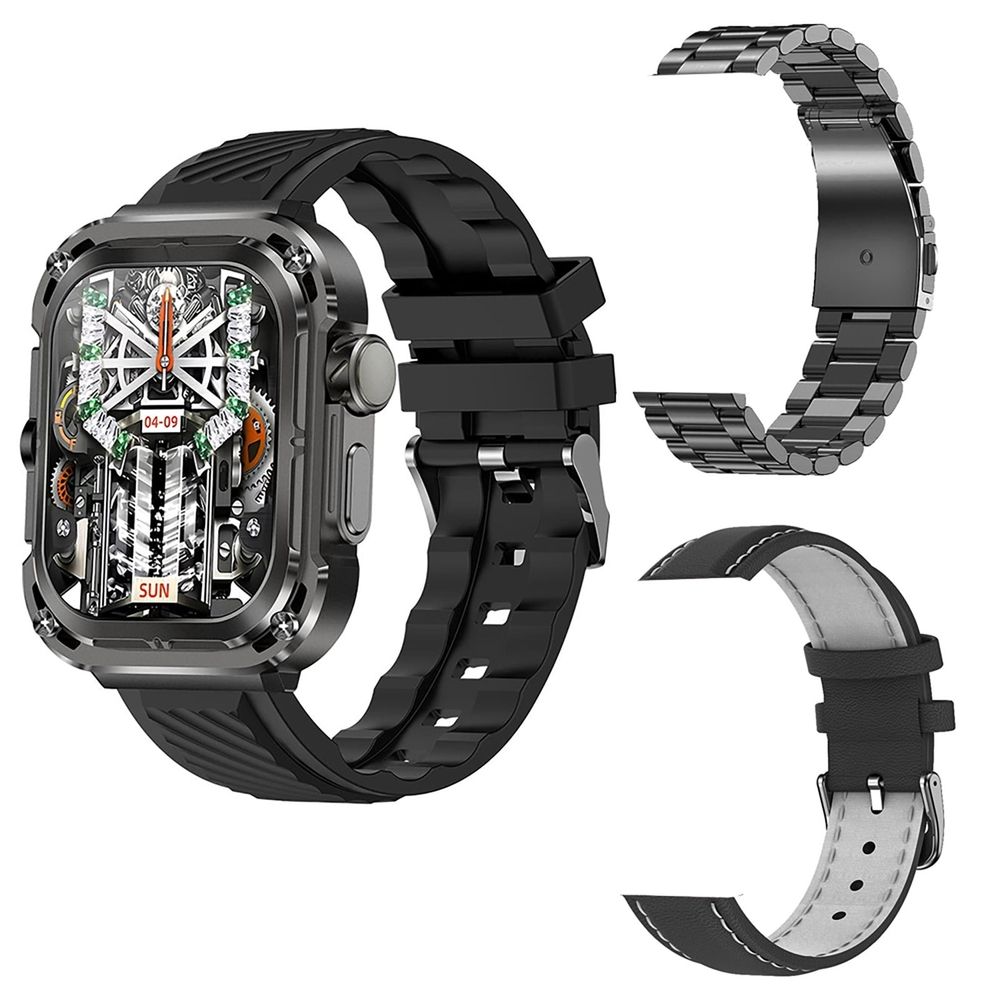 Smart Wearable Watch Multifunction Hd Rectangular Screen Wireless Magnetic Charging Nfc Control Motion Record Ip68 Watertightness Bluetooth Function Gifts for Women
