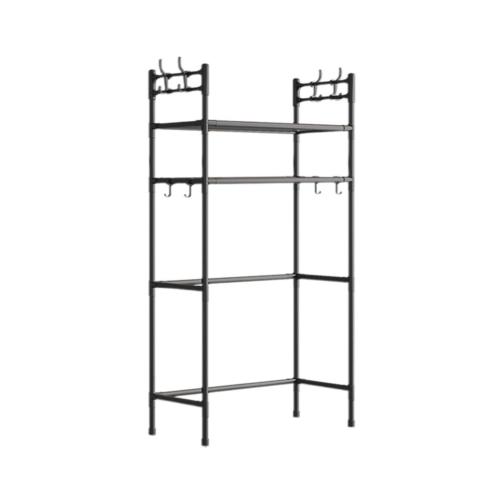 Over The Toilet Storage Rack, Adjustable 2-Tier Metal Frame Bathroom Shelf Organizer for Towels and Toiletries, Space Saving Shelf Above Toilet or Washer