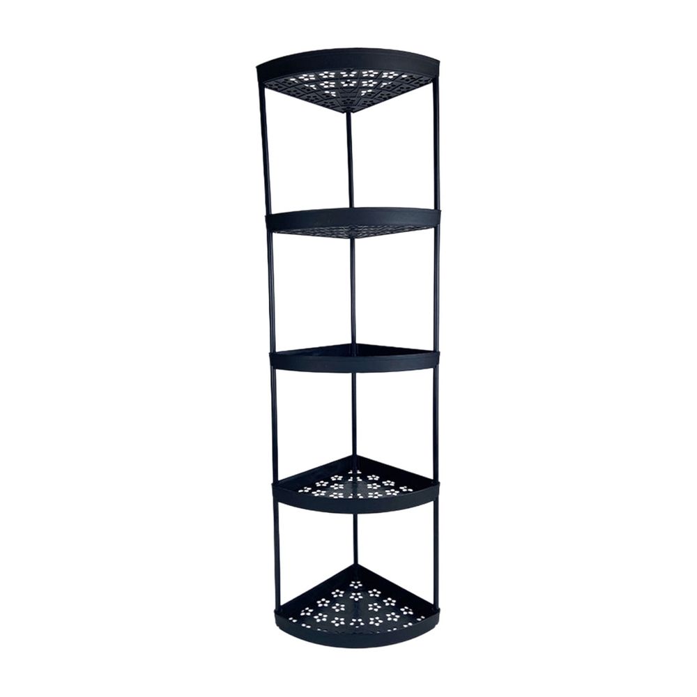 5-Tier Corner Shelf, Freestanding Bathroom Storage Rack for Toiletries Organizer, Space-Saving Storage Solution for Bathroom and Living Room