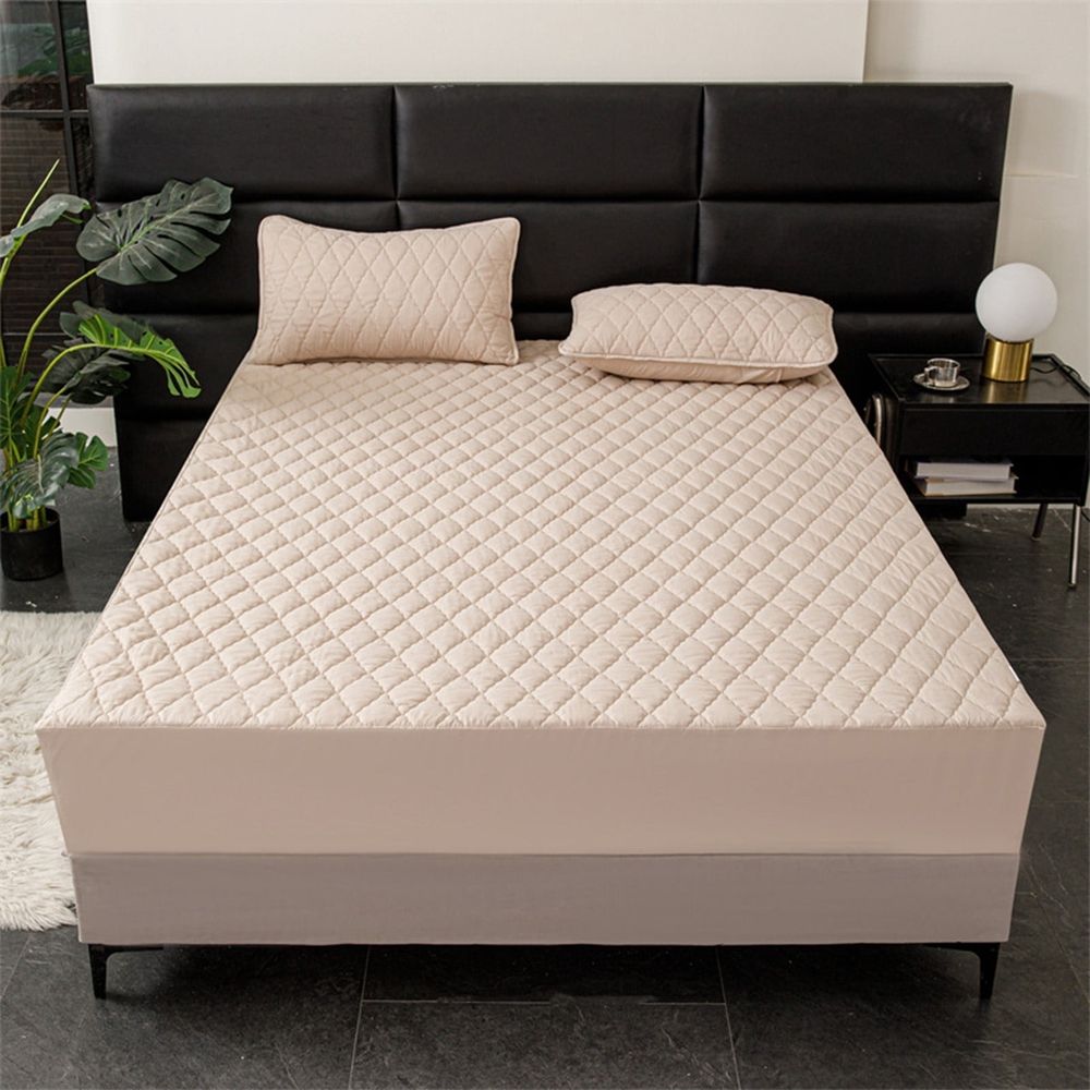 Splashproof Mattress Protector, Waterproof Bed Cover for Deep Pocket Mattress Up to 30", No Dusting Fitted Sheet, Breathable & Hypoallergenic Barrier for Spills, Allergy Relief, Machine Washable