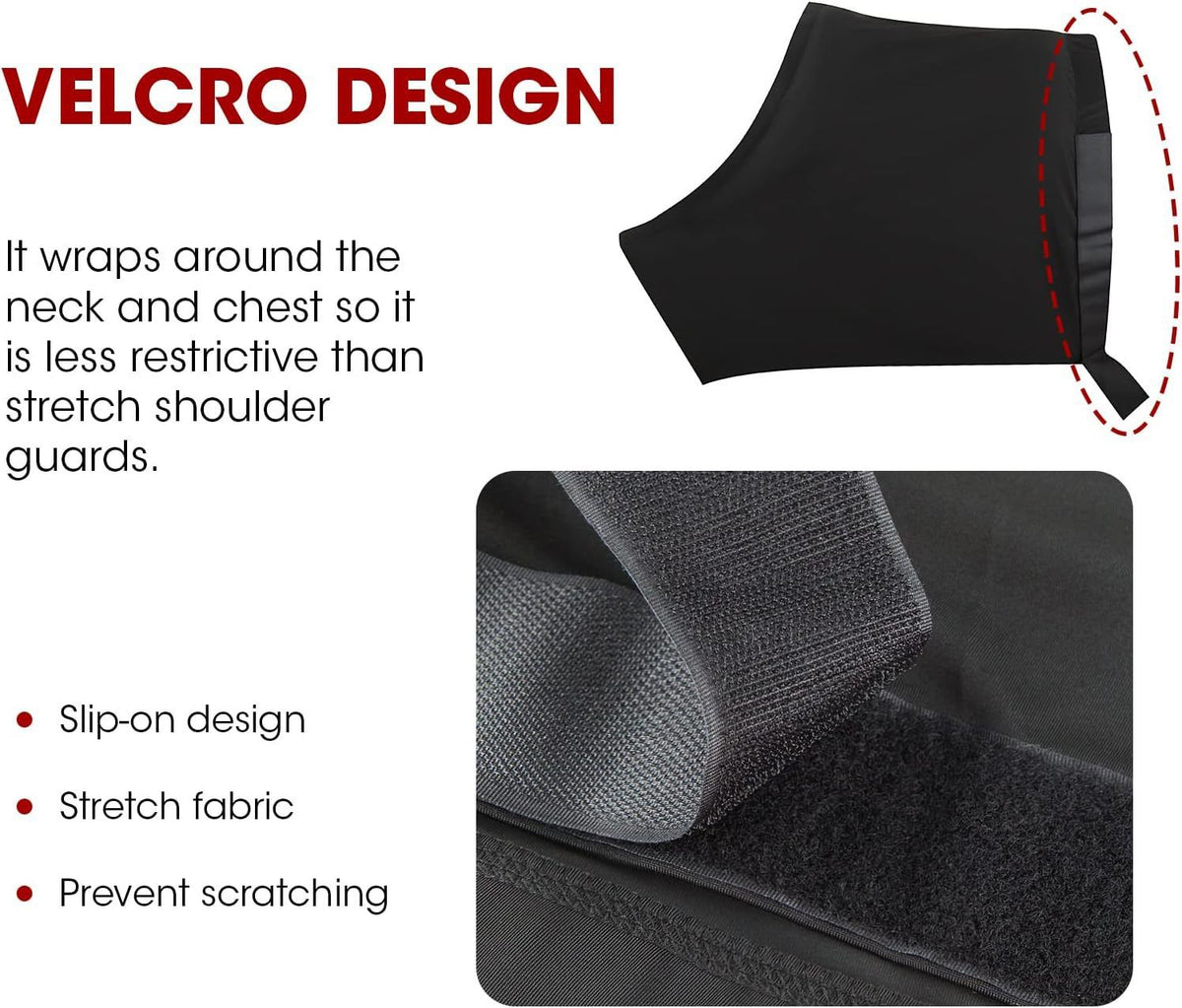 Horse Shoulder Guard, High Elastic Spandex Fabric Horse Vest - Anti-Rub Bib -Comfort Stretch Horse Shoulder Guard  Black