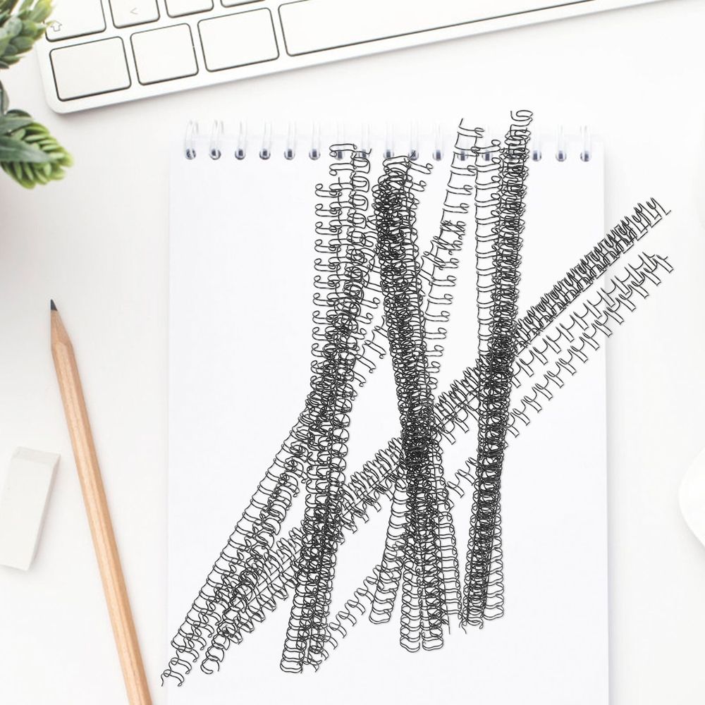 100Pcs Black Loose Leaf Binder Binding Wire for School and Office Use, Back to School Supplies