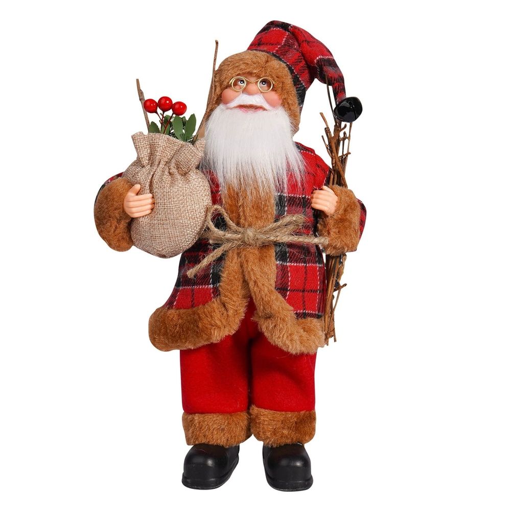 Christmas Santa Claus Dolls Standing Santa Claus Figurine Christmas Figurine Figure Decor For Holiday Party Home Decoration