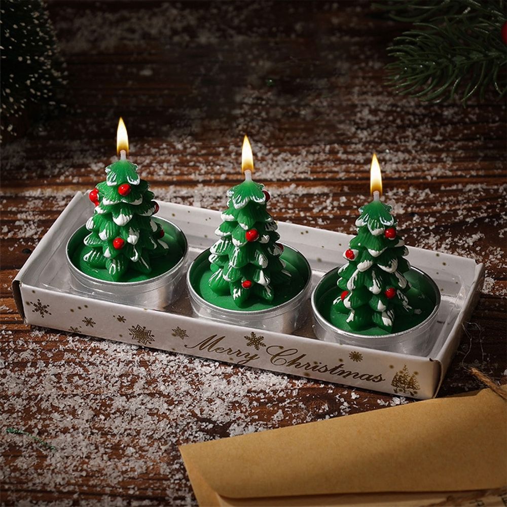 Mini Christmas Candles Set Santa Shaped Unscented Candles Tree Tea Lights Candles Tea Candles Winter Candles Home Decor Cute Stuff Christmas Decorations Merry Christmas Sign Clearance