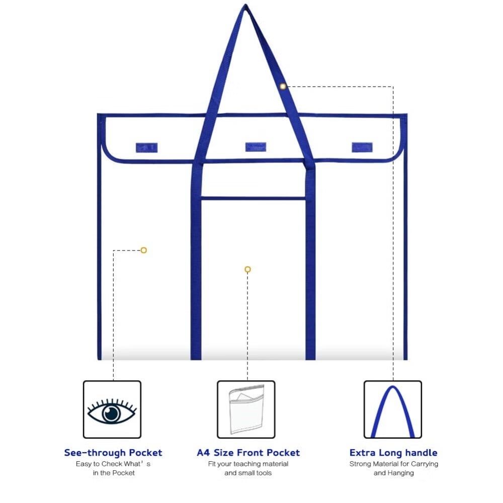 Bulletin Board Poster Storage, Extra-Large Storage Chart Bag 30" x 24", Bulletin Board Sheet Organization (30" X 24")