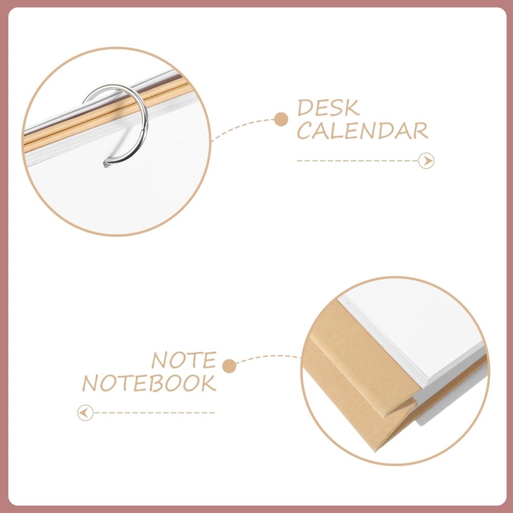 A5 Detachable Desk Calendar with Blank Pages, Versatile Table Planner for Projects and Daily Scheduling