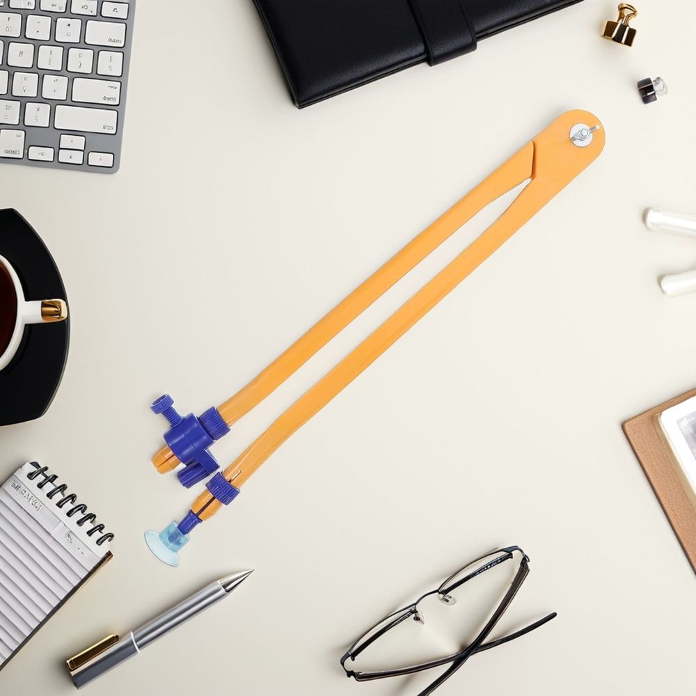 Plastic Teaching Compass with Adjustable Beam for Math Class Demonstrations and Educational School Use