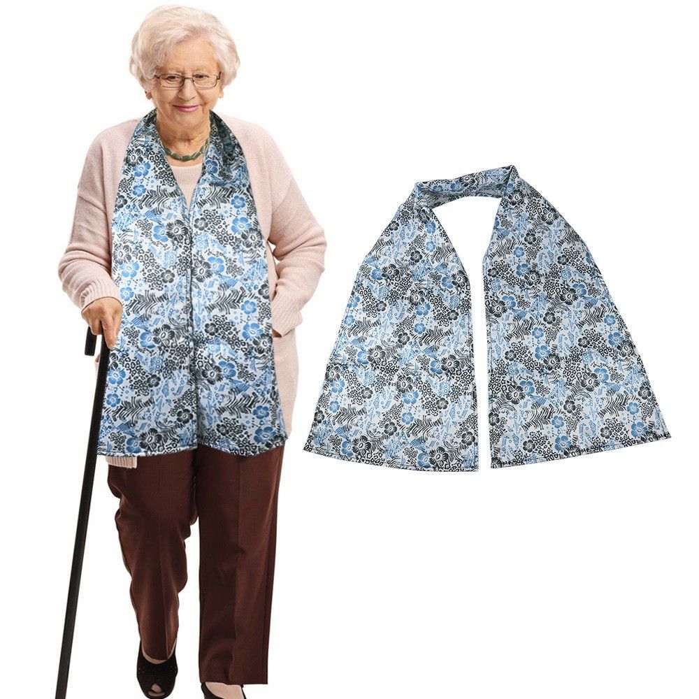 Reversible Adult Bibs for Women & Men - Adult Bib for Elderly - Dining Clothing Protectors - Washable Dining Scarf for Senior Citizens