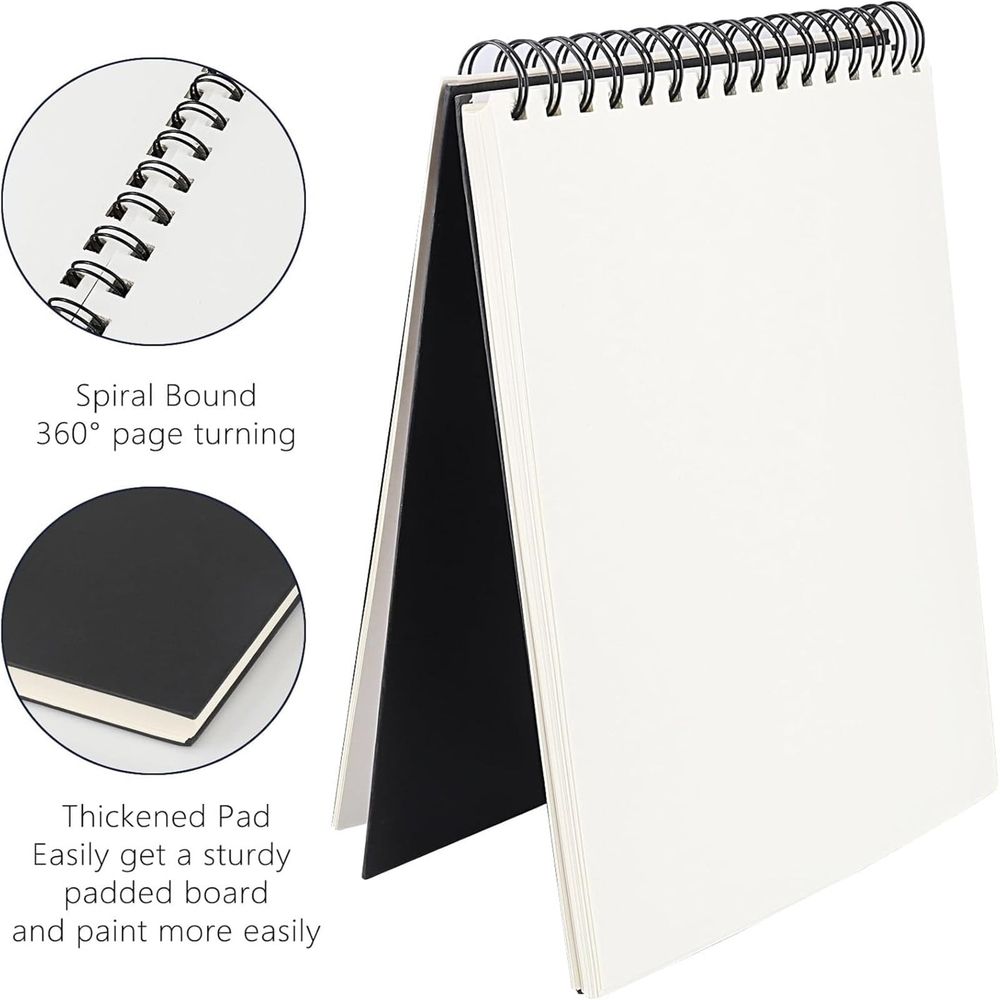 8" x 12" Sketch Book, Top Spiral Bound Sketch Pad, 60 Sheets 160gsm Acid-Free Drawing Paper, Art Sketchbook for Drawing Pad for Artists & Beginners Professional Art Supplies for Adults