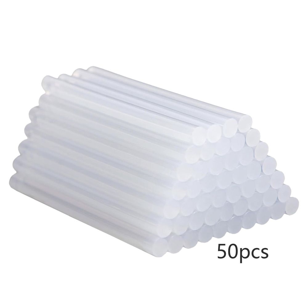 50 Pack Hot Glue Sticks, Mini Glue Stick for Hot Glue Gun Perfect for Crafting or Repairs, Small Glue Sticks, Clear