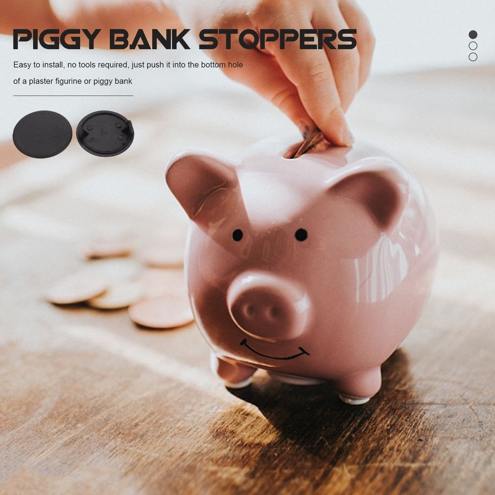 20 Pcs Piggy Bank Closure Plugs Round Stoppers Insert Plugs for Saving Box