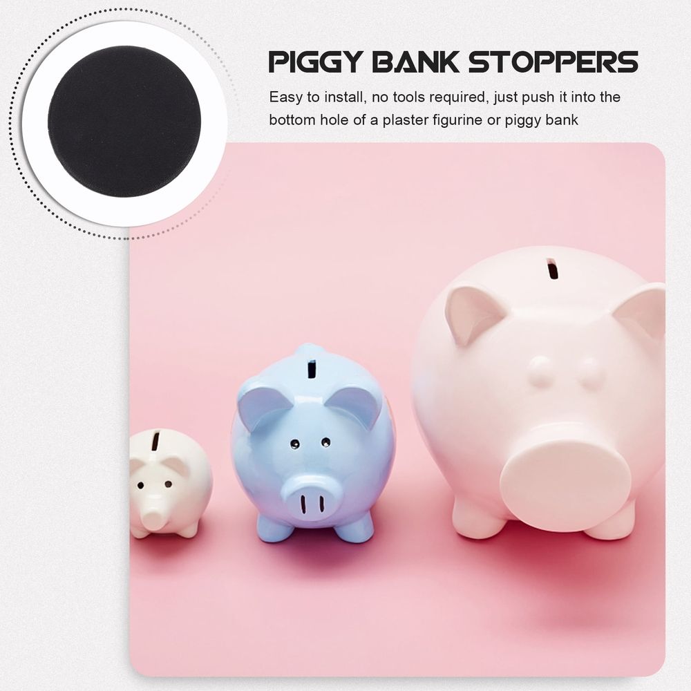 20 Pcs Piggy Bank Closure Plugs Round Stoppers Insert Plugs for Saving Box