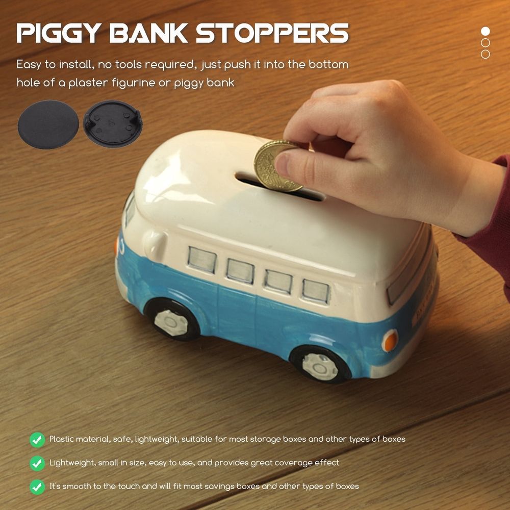 20 Pcs Piggy Bank Closure Plugs Round Stoppers Insert Plugs for Saving Box