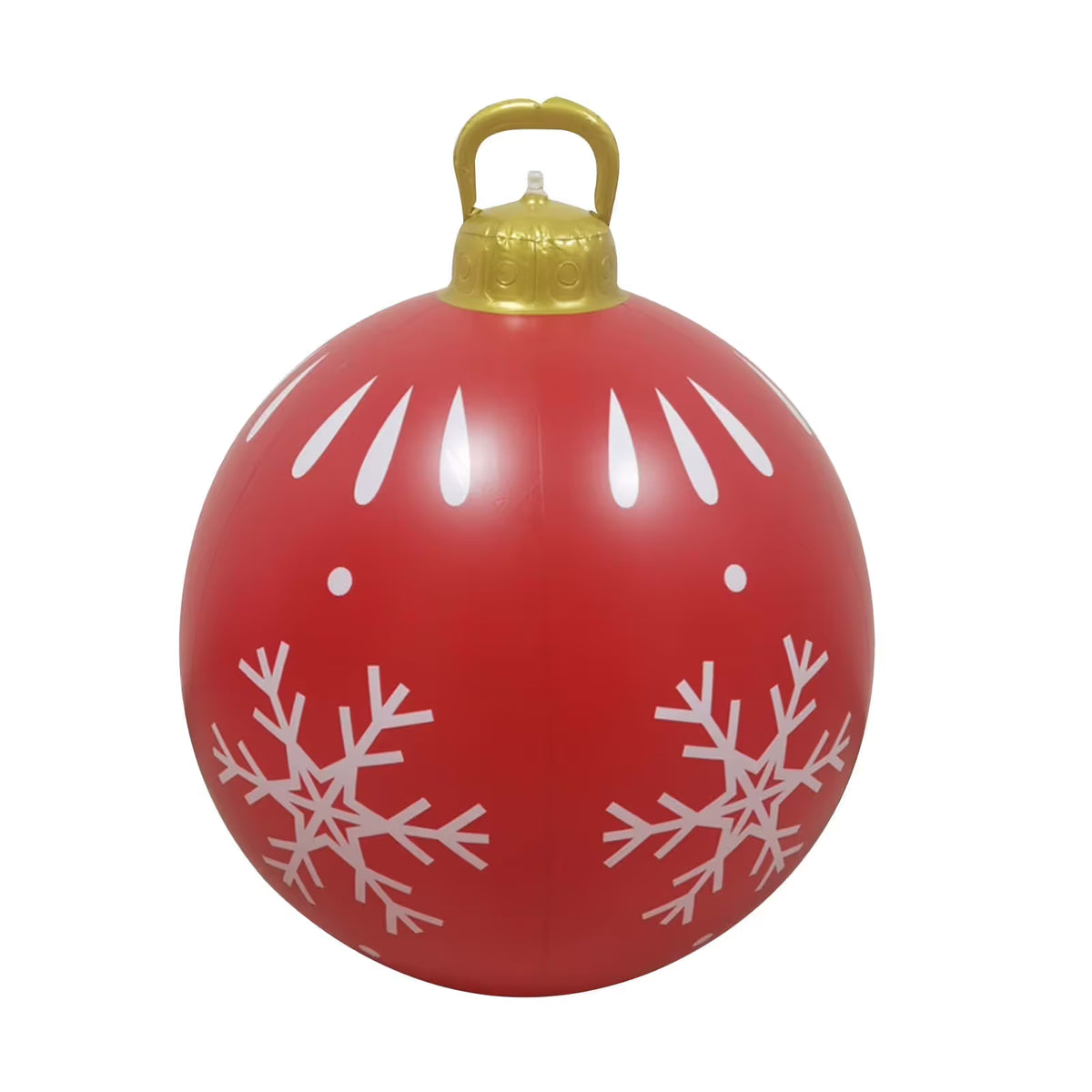 1 Pcs 24 inch Large PVC Inflatable Christmas Decorated Ball Ornaments Giant Inflatable Outside Christmas Decorations Xmas Blow Ball Decorations for Outside Holiday Yard Lawn Porch Decor