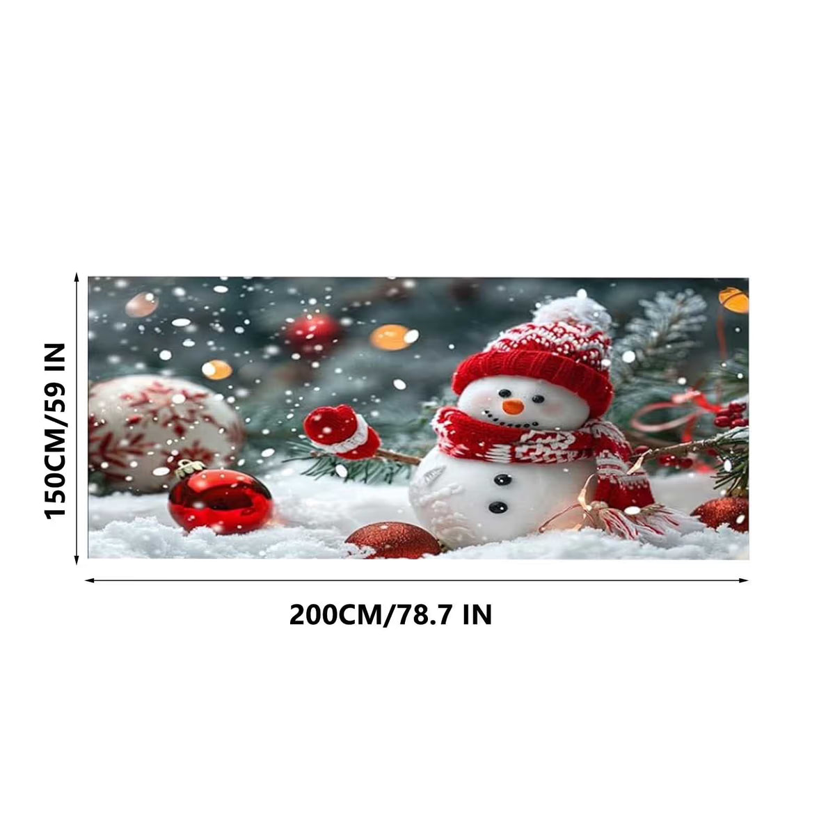 Christmas Holiday Garage Door Banner Snowflake Christmas Backdrop Decor Door Cover Decoration Merry Christmas Banner Photography Backdrop Photo Props for Winter New Year Xmas Party (5 x 6.5ft)