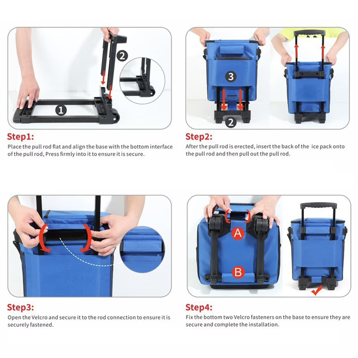 35L Collapsible Rolling Cooler Leakproof Insulated Soft Cooling Bag with Wheels and All-Terrain Cart for Beach, Camping, Patio Travel, Outdoor, Ball Fields