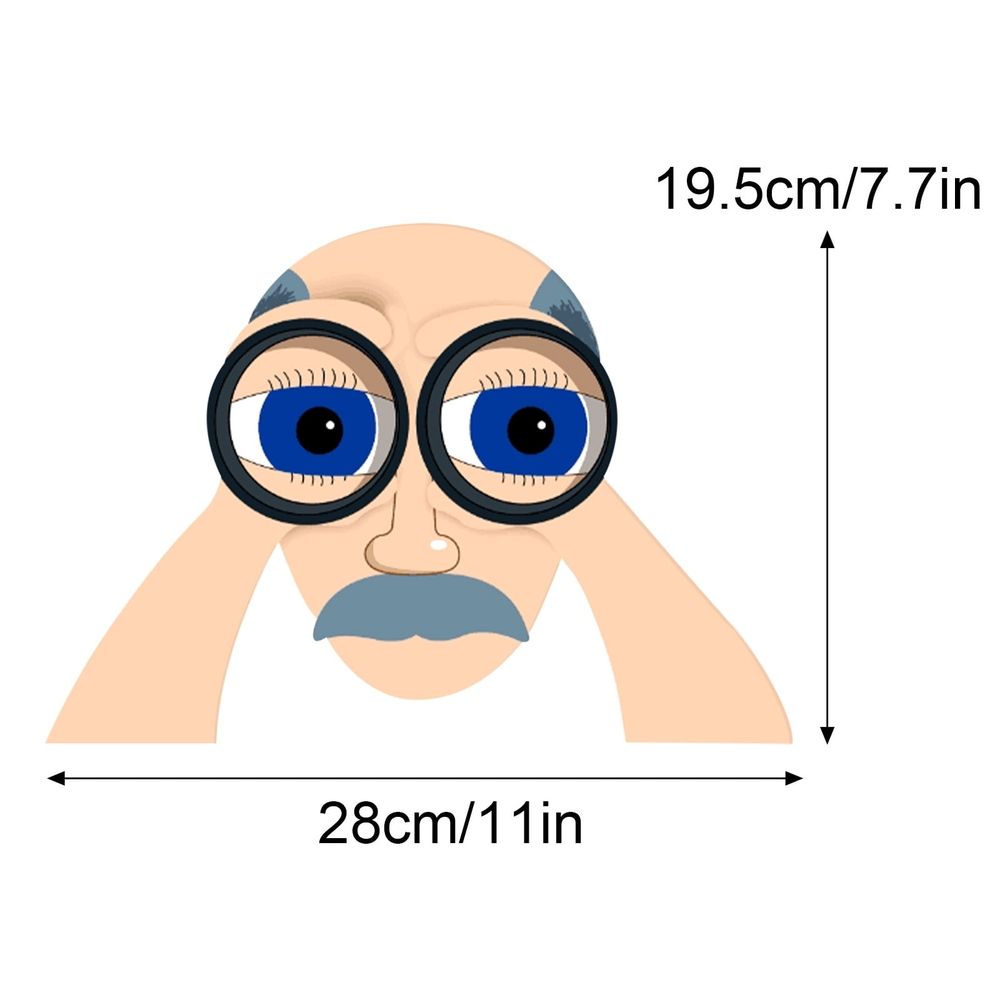 Binocular Spying Fence Peeker Yard Art Garden Nosy Neighbor Couple for Garden and Yard