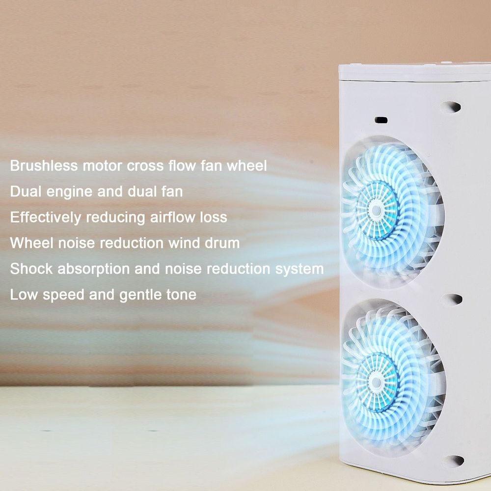 Portable Air Conditioners, Evaporative Air Cooler with Night Light, Personal Small Misting Desk Cooling Fan with Handle, USB Powered 3 Speed Atomizing Refrigeration Fan for Bedroom Office