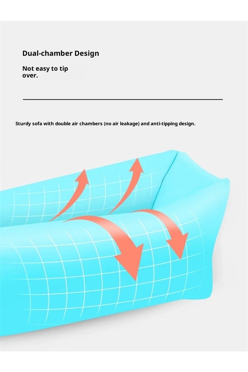 Inflatable Sun Lounger, Air Sofa, Hammock, Portable, Waterproof and Leak-Proof, Ideal for Backyard, Beach, Travel, Camping, Picnics and Music Festivals（sky blue）