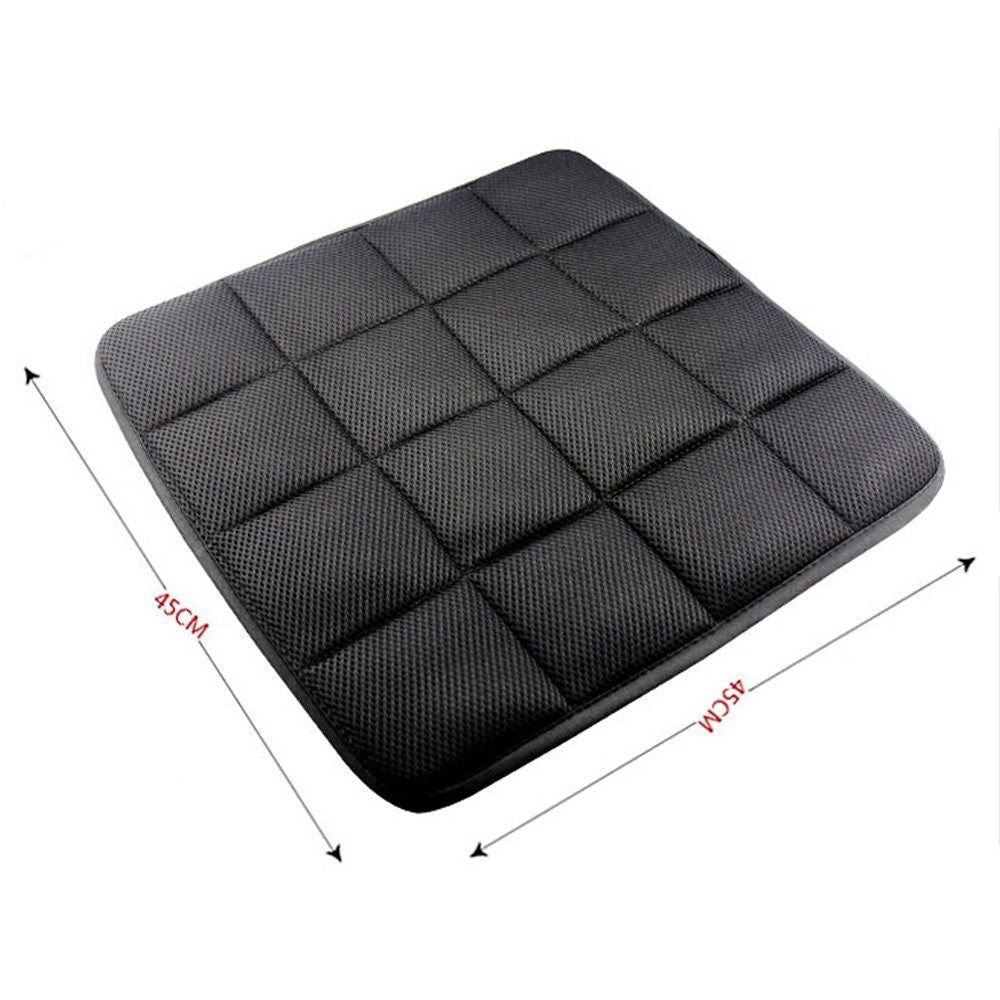 Four season universal breathable mesh bamboo charcoal seat cushion for office vehicles (1pcs black)