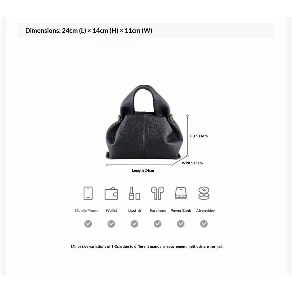 Crossbody Bag Purse Satchel Handbag for Women Shoulder Bag Chic Cloud Bag Purse, Cute Cloud Handbag for Women (black)