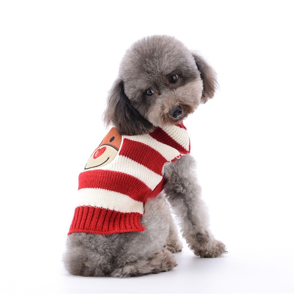 Dog Sweater Christmas Pet Cat Winter Knitwear Warm Clothes XXL Dog Reindeer Sweaters Dog Sweaters New Year Christmas Pet Clothes for Small Dog