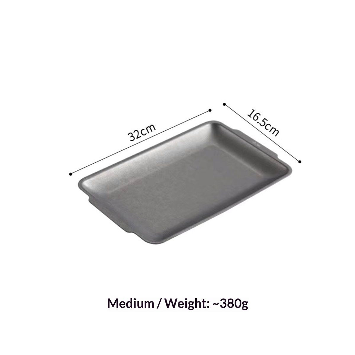14" x 8" Large Serving Platters Set of 2, Stainless Steel Heavy-Duty Large Serving Trays, Silver Rectangular Plates for Food, Fruit, Party, Wedding, Christmas, Chip and Scratch Resistant