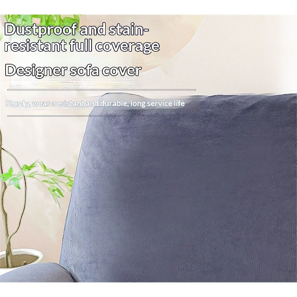 silver fox plush Recliner Chair Covers 1-Piece for Reclining Chair, Recliner Cover Feature Thick Luxury and Soft Fabric with Elastic Bottom,  (Grey, single seat)