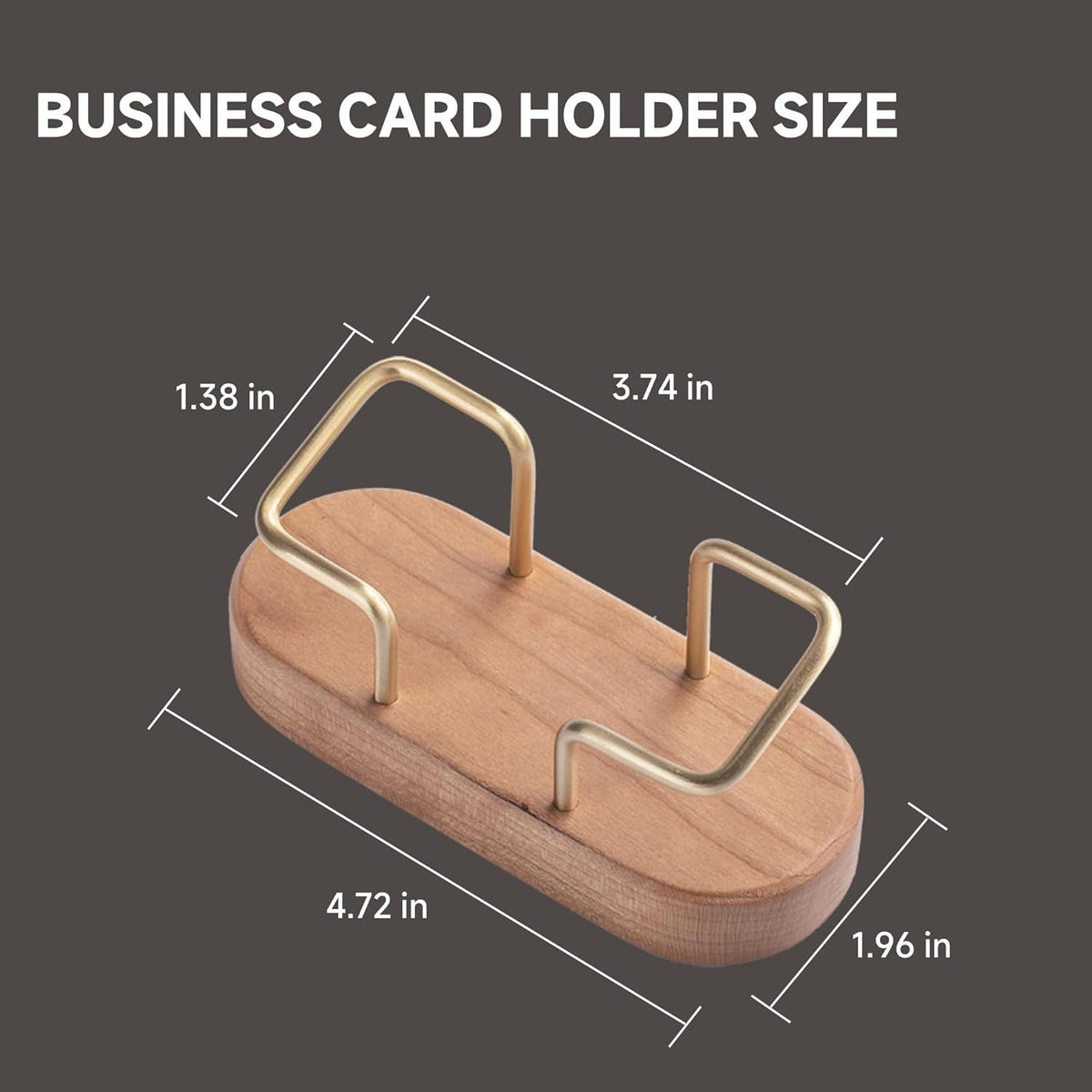 muso wood Business Card Holder for Desk, Wooden Creative Business Card Display for Desk, Wood Business Card Stand for Office, Tabletop (beech 2pack)