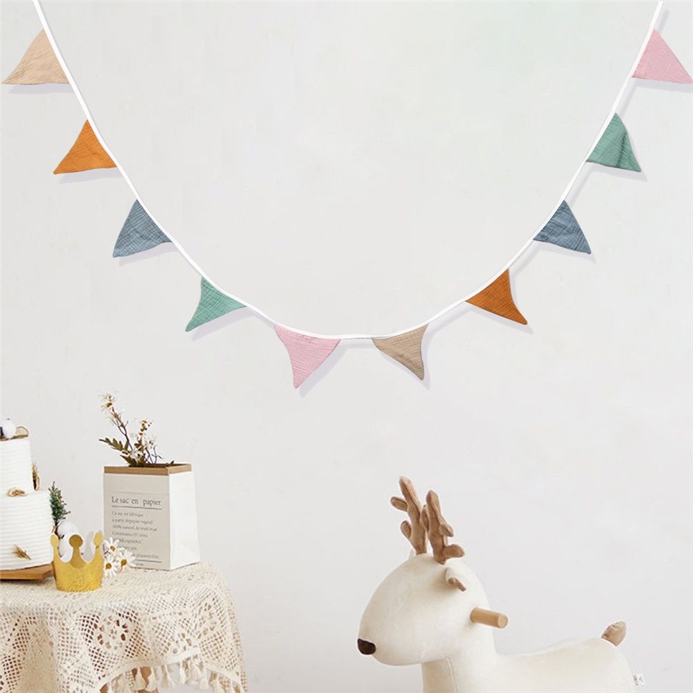 Playroom Pennant Banner Flags 10.26ft, Nursery Baby Girls Boys Banner Toddler Room Decor for Kids Bed Baby Shower Birthday Party Classroom, Nursery Double-Side Triangle Bunting Flag