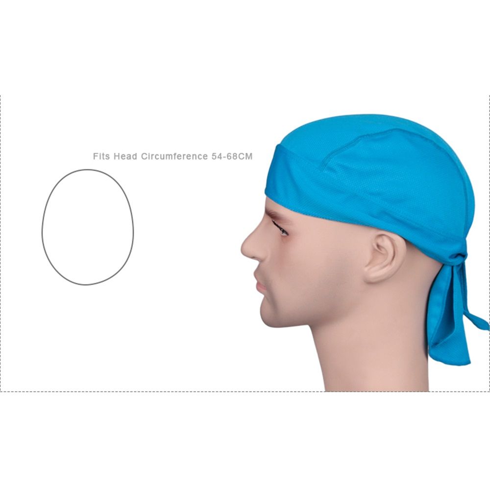 2 pack Sweat Cap Hat Cap Pirate Hat Head Wrap for Men and Women, Cooling Head Wraps - Motorcycle Pirate hat (blue)
