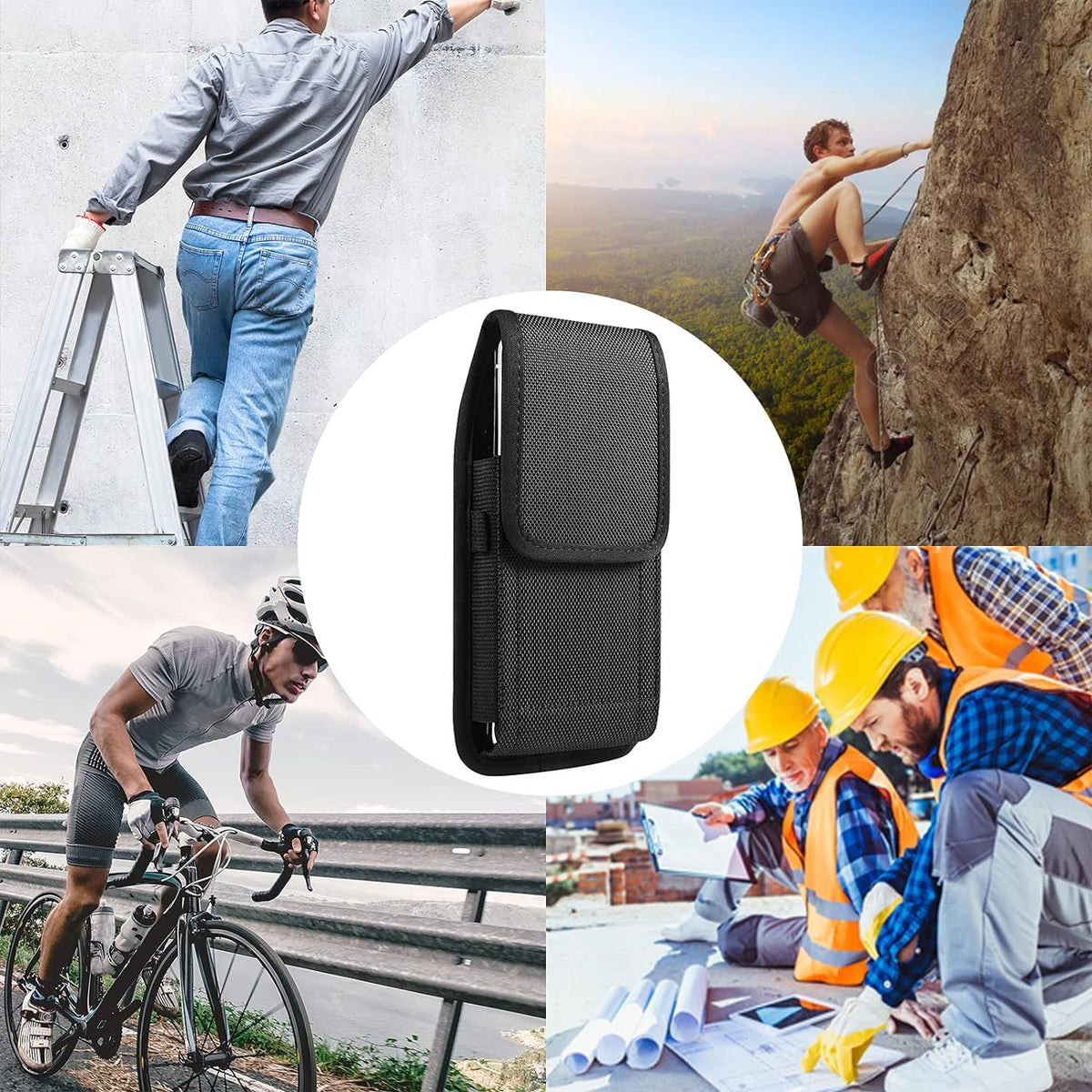 Small Cell Phone Holsters Vertical Belt Pouch for Men Compatible for Waist bag hanging waist universal hanging style