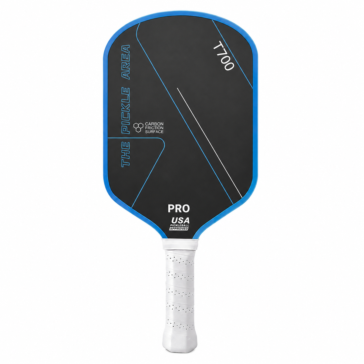 T700 Carbon Fiber Pickleball Paddle, USAP Approved Racket with Carbon Friction Surface for Spin, Control & Power – Orange