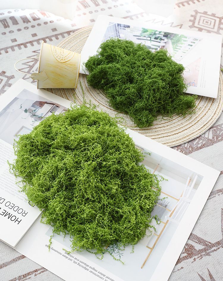 30g Dark Green Artificial Stringy Moss-2 Pack