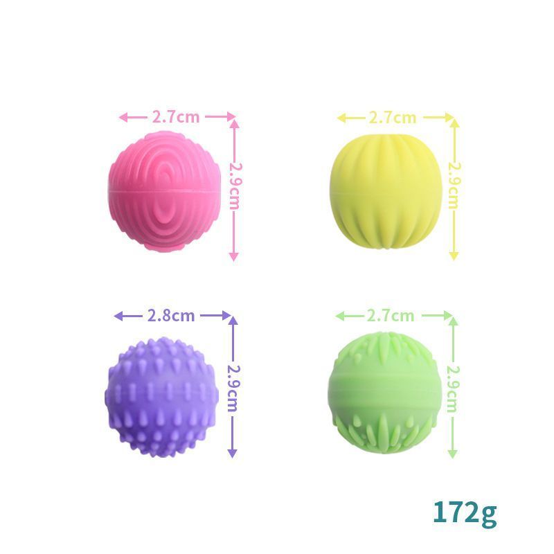 4-Pack Oval Random Pastel Colors And Styles