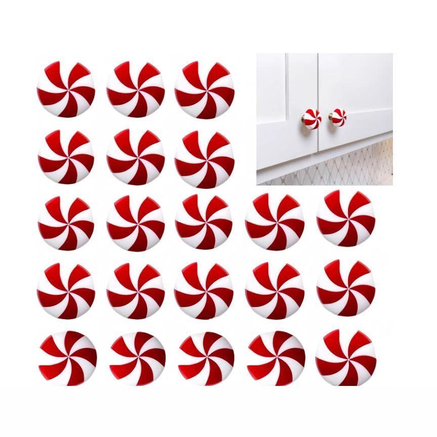 Christmas decorations-Candy door handle 14cm pair