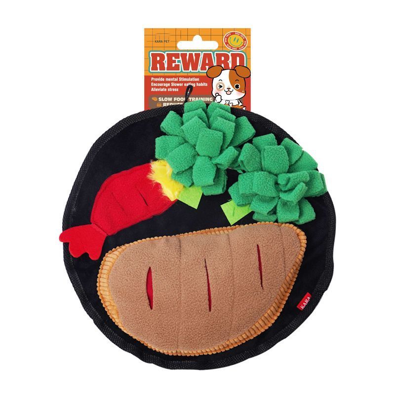 Dog Snuffle Mat for Foraging and Enrichment hamburger
