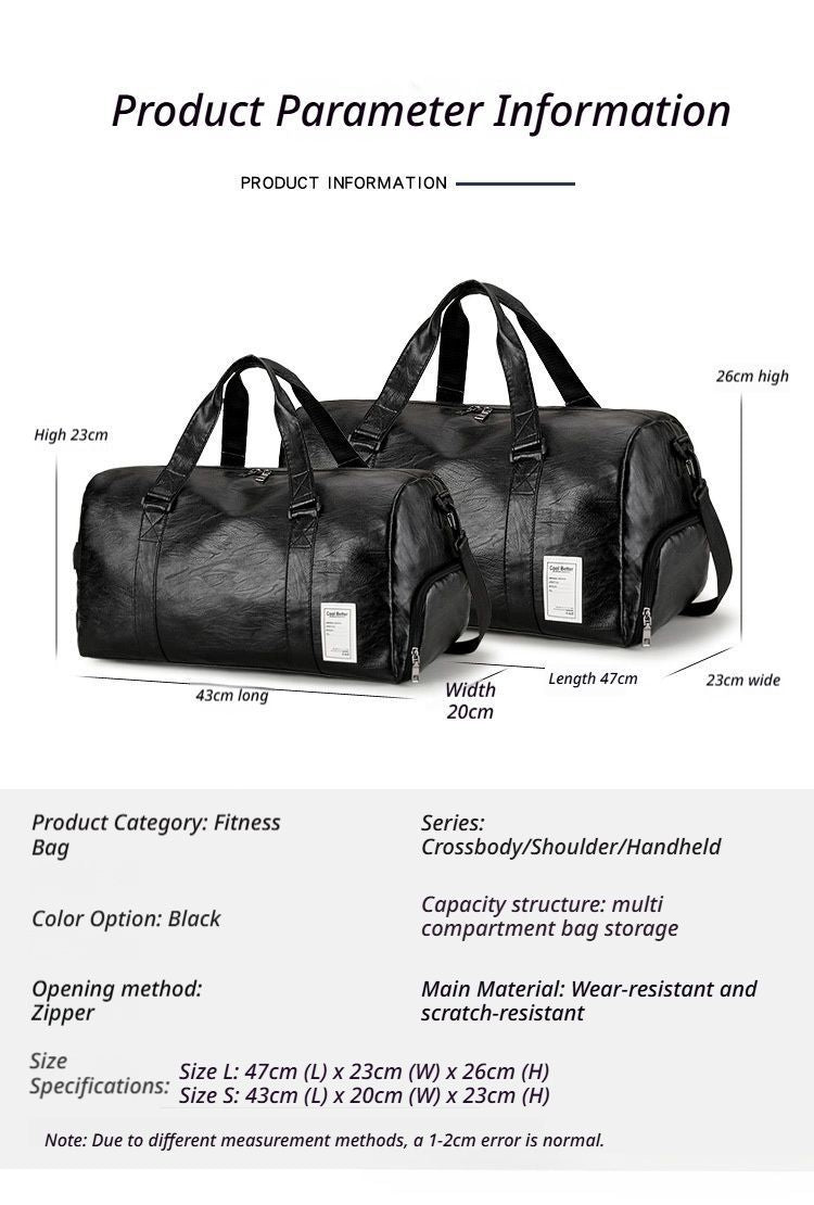 PULeatherTravelGymBagSmall-Black