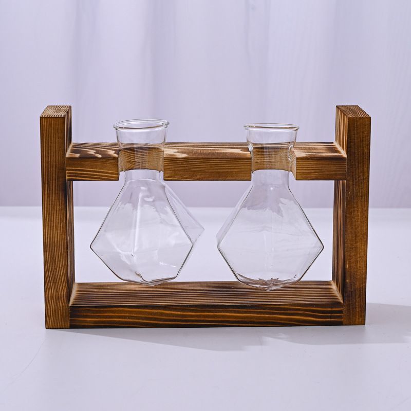 HydroponicWoodenFramewithSnap-On-Heart-ShapedSingleBottle